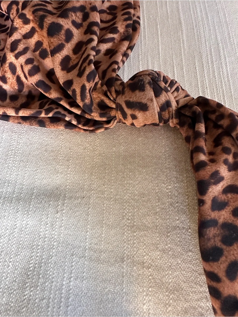 SKATIE Leopard Print Tie-Adjustable Bikini Top L - Bottom M NWOT - Picture 5 of 13